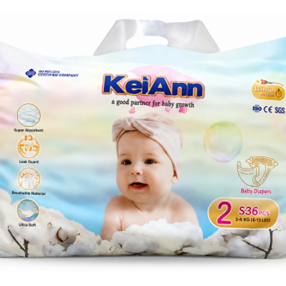 KeiAnn Baby Belt Diaper S 3-6kg 36pcs