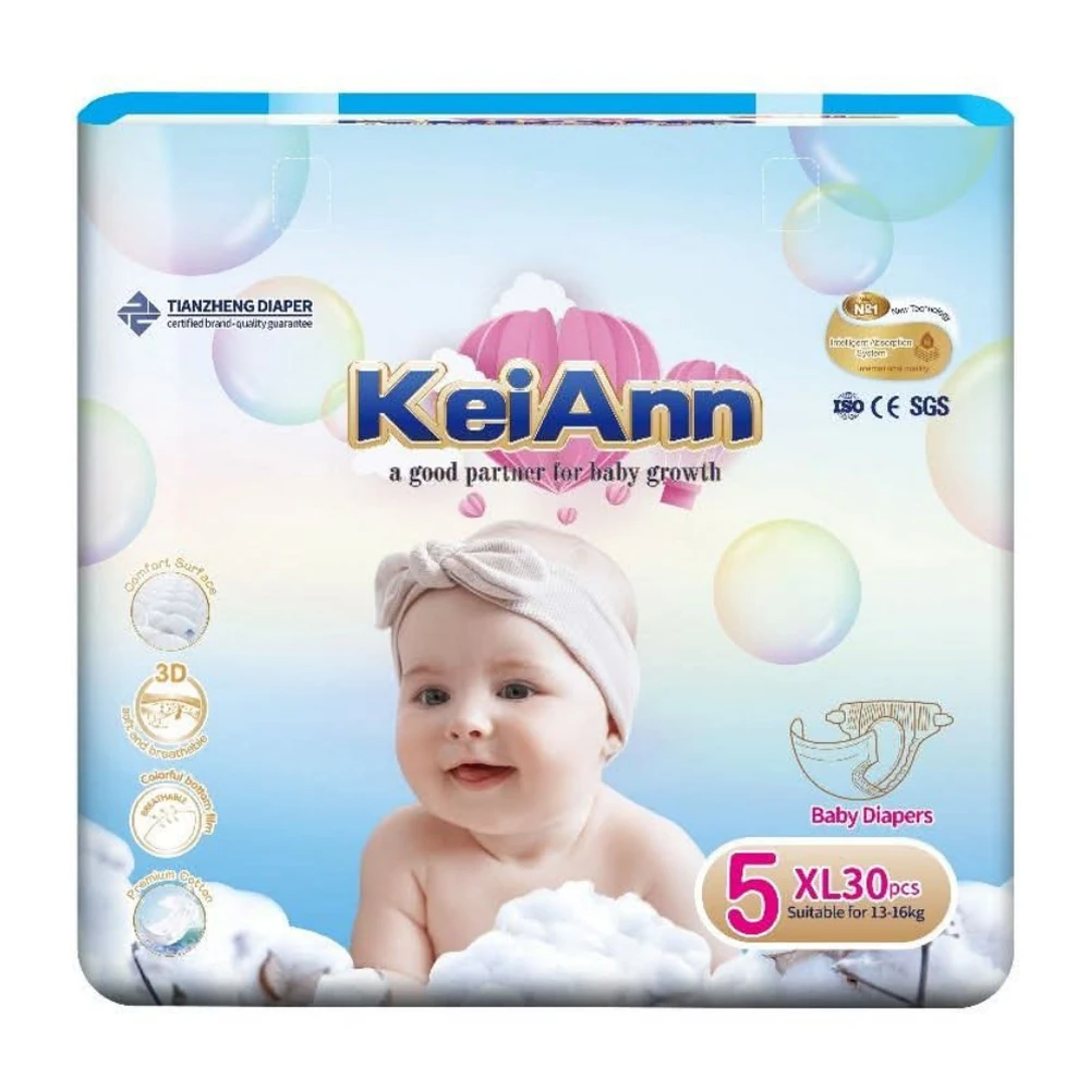 KeiAnn Baby Belt Diaper XL 13-16kg 30pcs