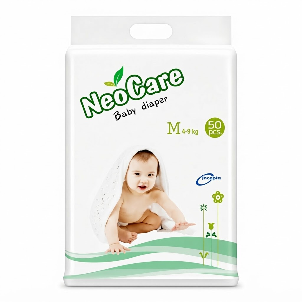 Neocare Baby Belt Diaper Premium Quality M 4-9 Kg 50 Pcs