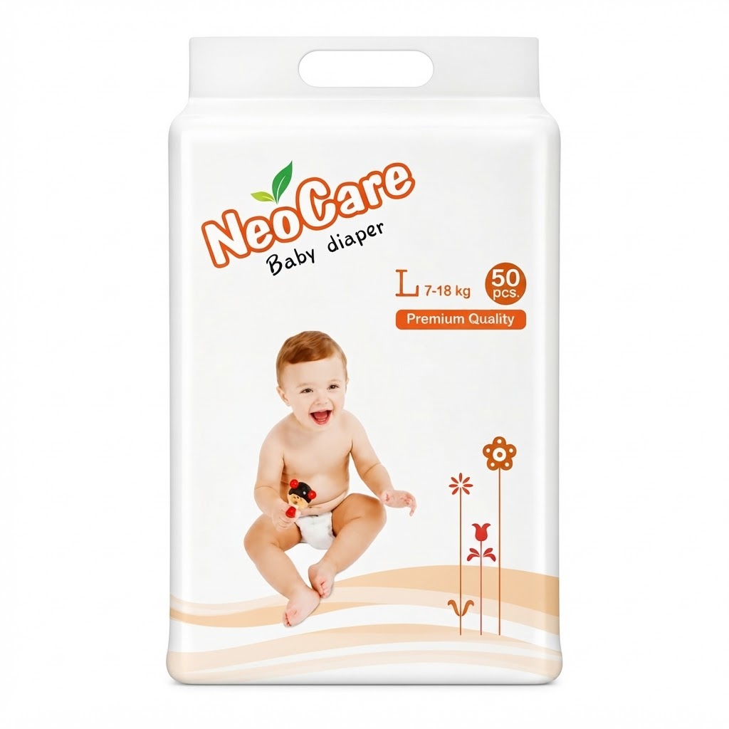 Neocare Baby Belt Diaper Premium Quality L 7-18 Kg 50 Pcs
