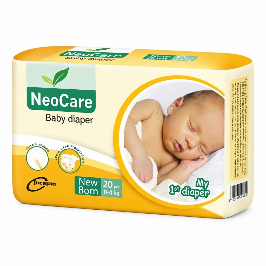 Neocare Baby Diaper Newborn Belt 0-4 Kg 20 Pcs
