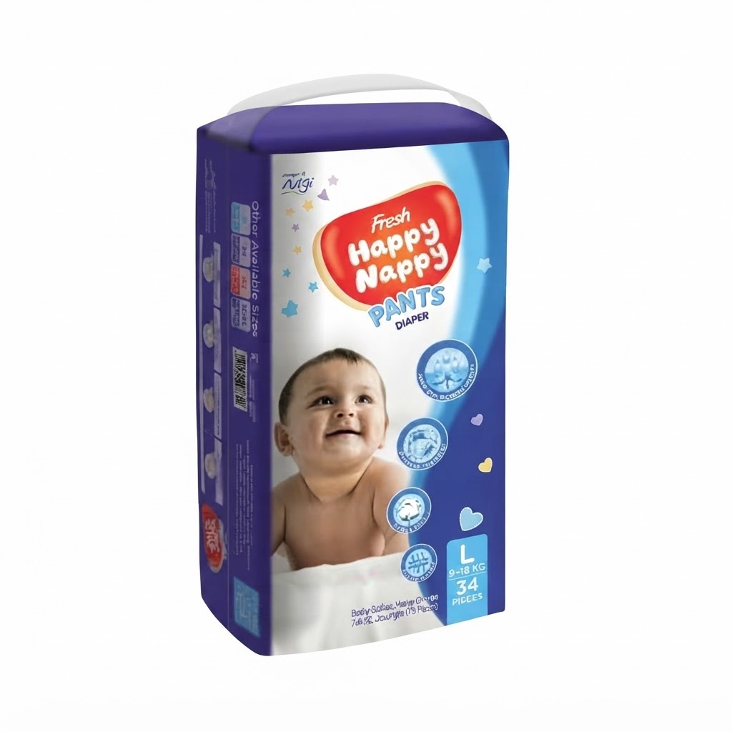 Fresh Happy Nappy Pant Diaper L 9-14 Kg 34 Pcs