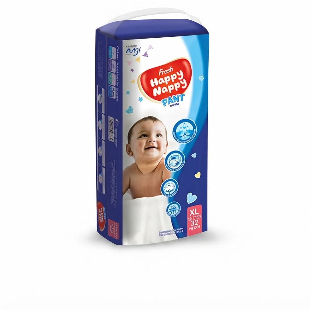 Fresh Happy Nappy Pant Diaper XL 12-17 Kg 32 Pcs