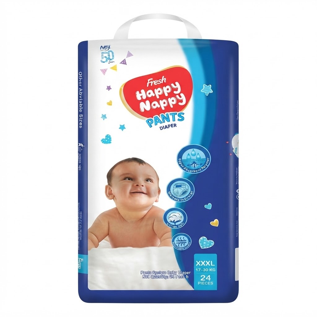 Fresh Happy Nappy Pant Diaper 3XL 17-30 Kg 24 Pcs