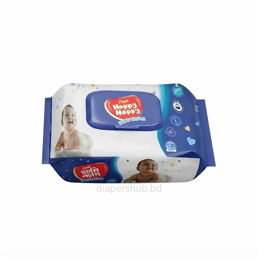 Fresh Happy Nappy Wet Wipes 120 Pcs