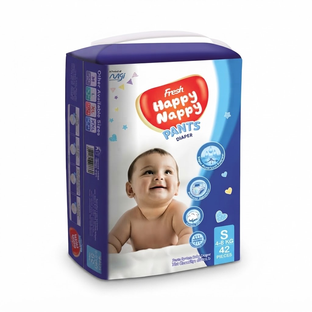 Fresh Happy Nappy Pant Diaper S 4-8 Kg 42 Pcs