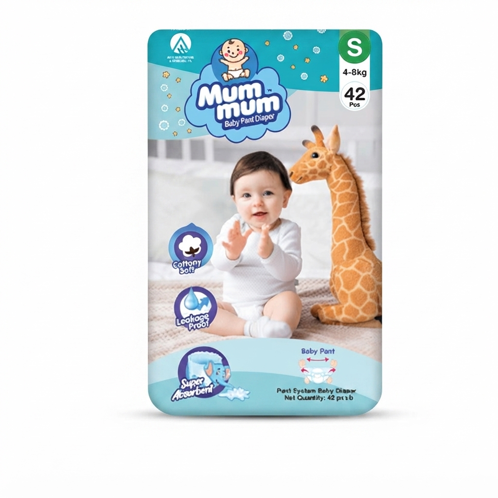 Akij Mum Mum Pant Diaper S 4-8 Kg 42 Pcs