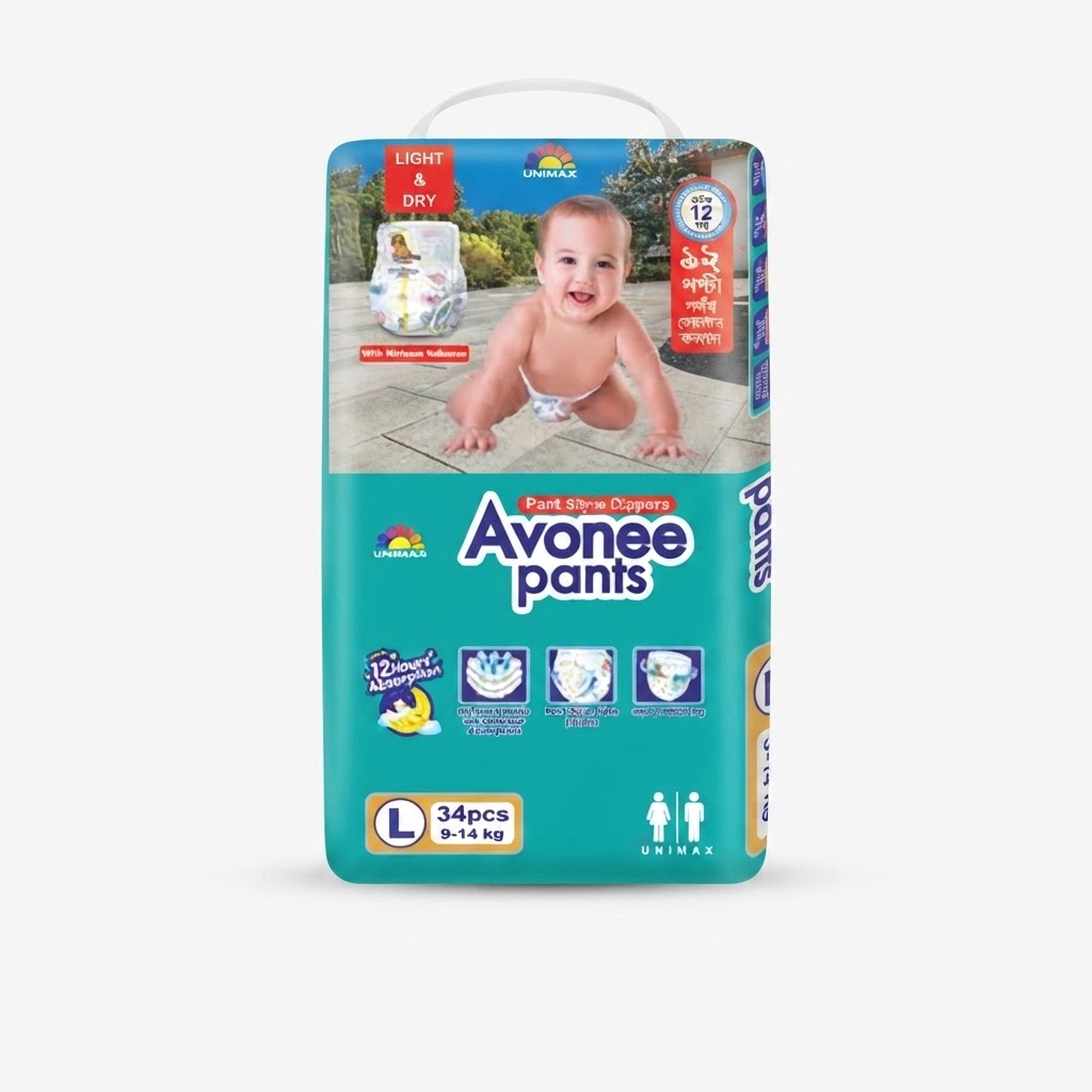 Avonee Baby Pants Diaper L 9-14 Kg 34 Pcs