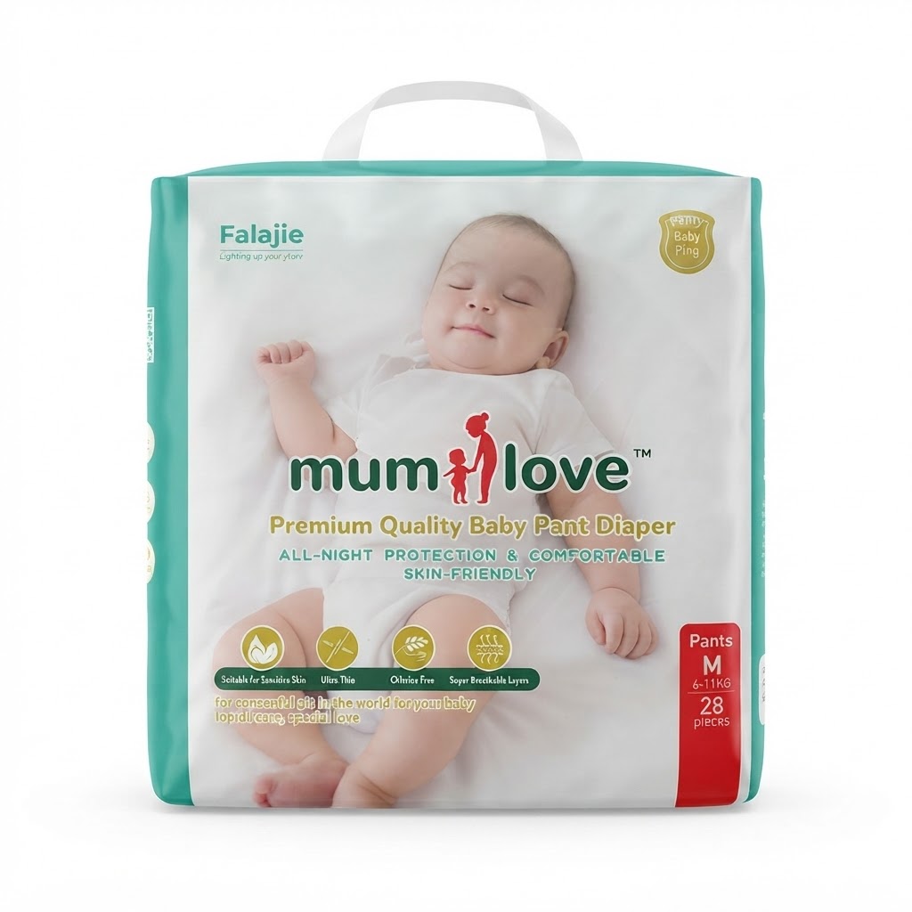 MomLove Ultra Thin Baby Pant Diaper M 6-11 Kg 28 Pcs