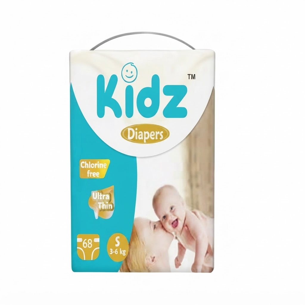 Kidz Baby Diaper Belt System S 3-6 Kg 68 Pcs