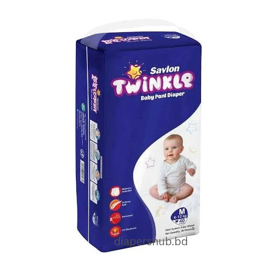 Savlon Twinkle Baby Pant Diaper M 6-11 Kg 40 Pcs