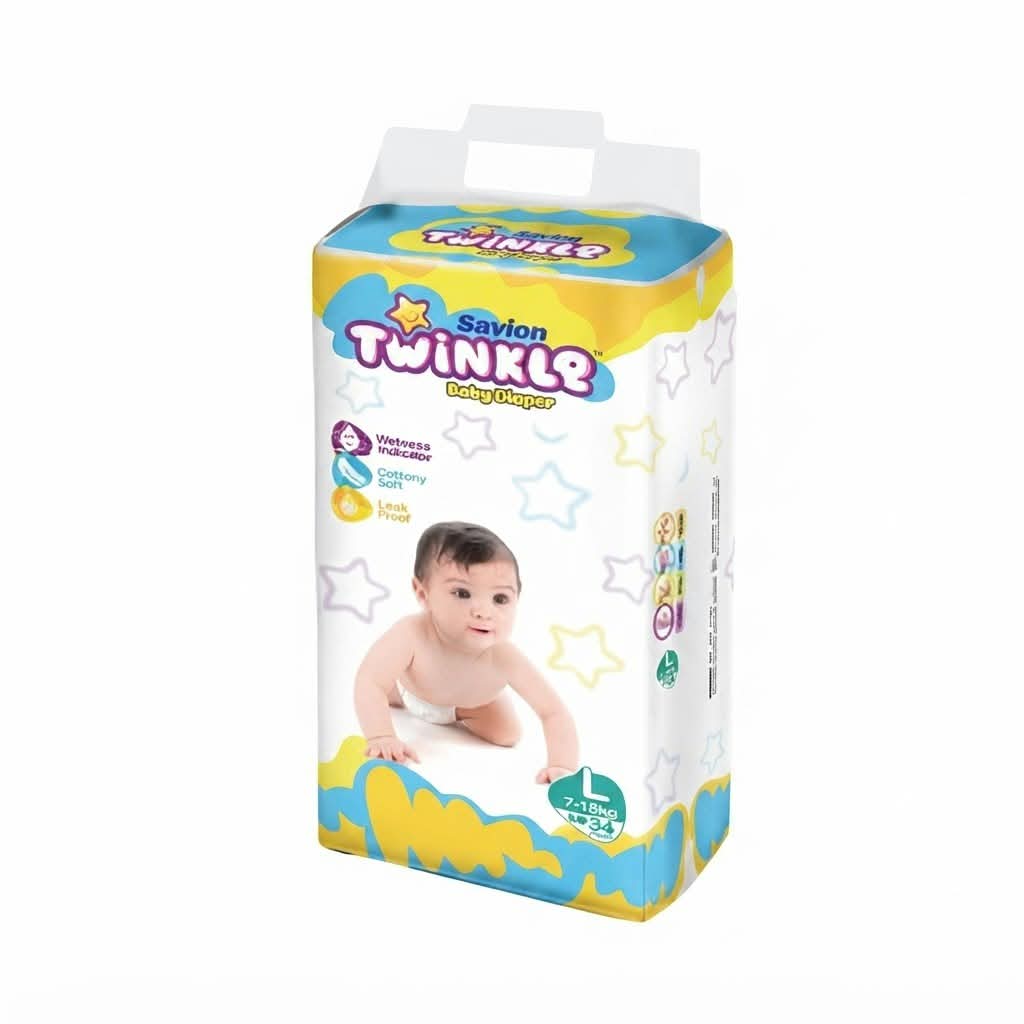 Savlon Twinkle Baby Belt Diaper L 7-18 Kg 36 Pcs