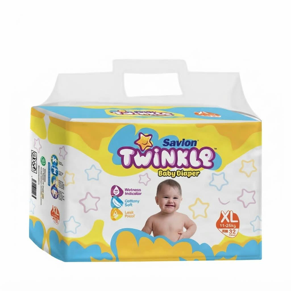 Savlon Twinkle Baby Belt Diaper XL 11-25 Kg 32 Pcs