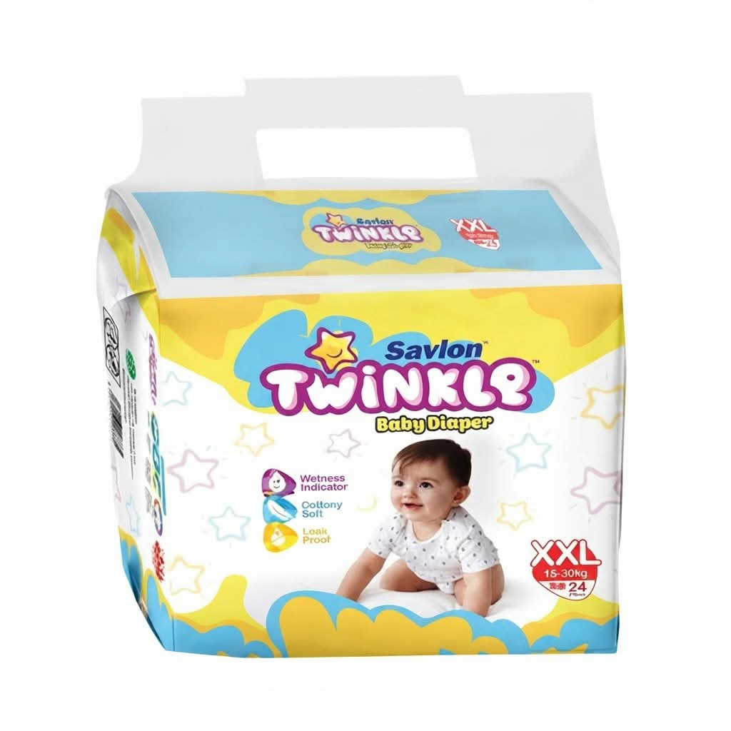 Savlon Twinkle Baby Belt Diaper XXL 15-30 Kg 24 Pcs