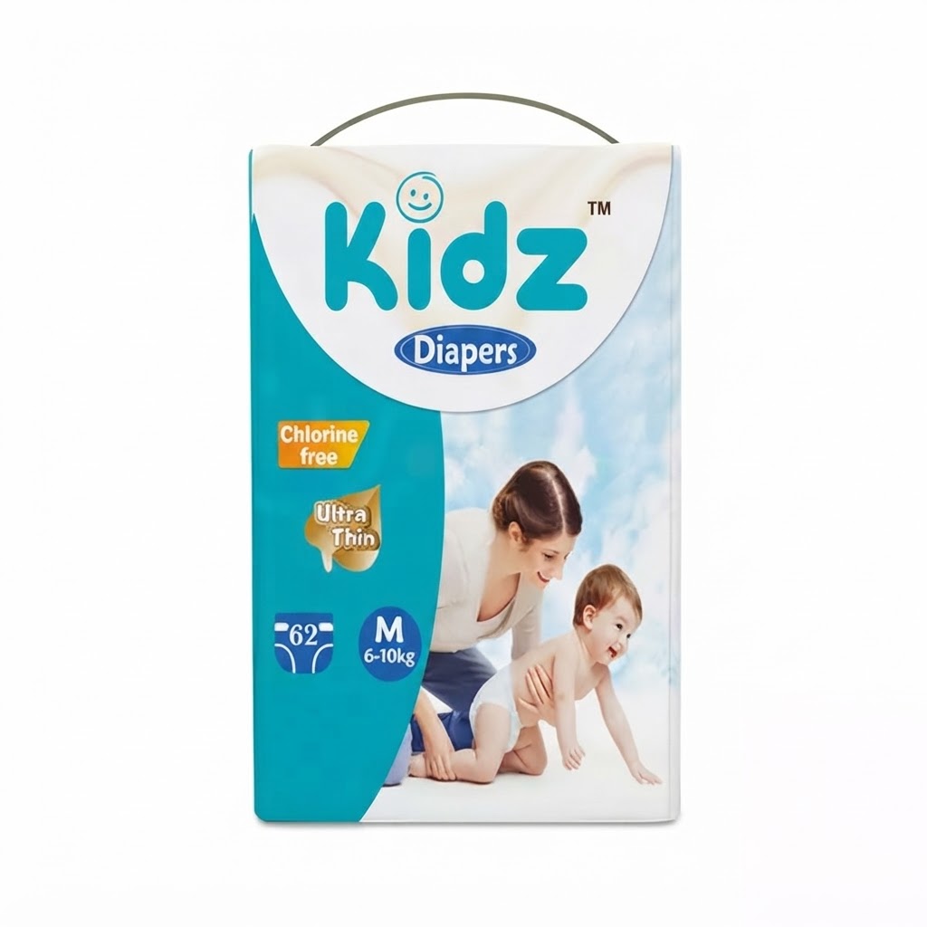Kidz Baby Diaper Belt System M 5-10 Kg 62 Pcs