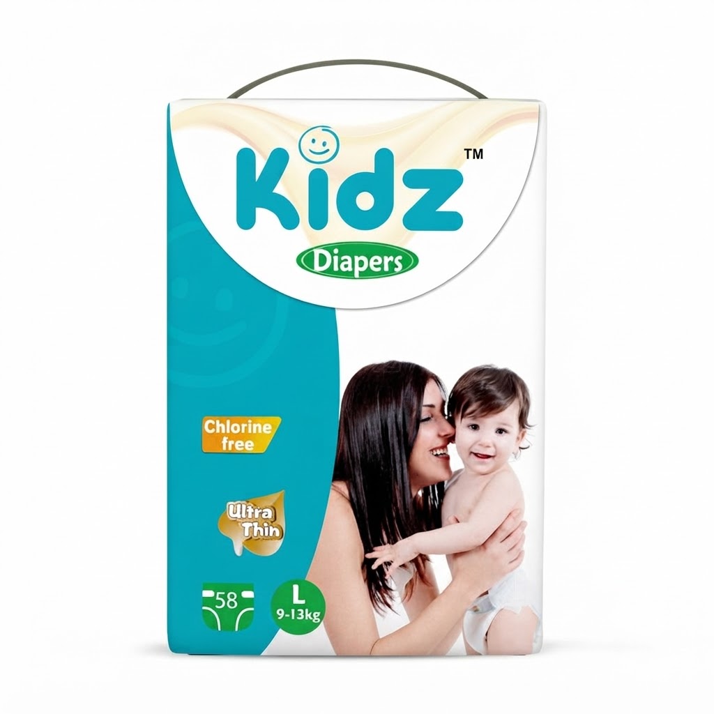 Kidz Baby Diaper Pants System M 5-10 Kg 60 Pcs