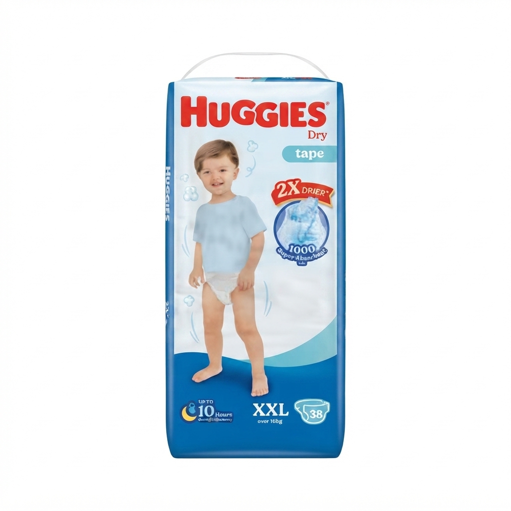 Huggies Dry Baby Belt Diaper XXL 14 Kg Plus 38 Pcs