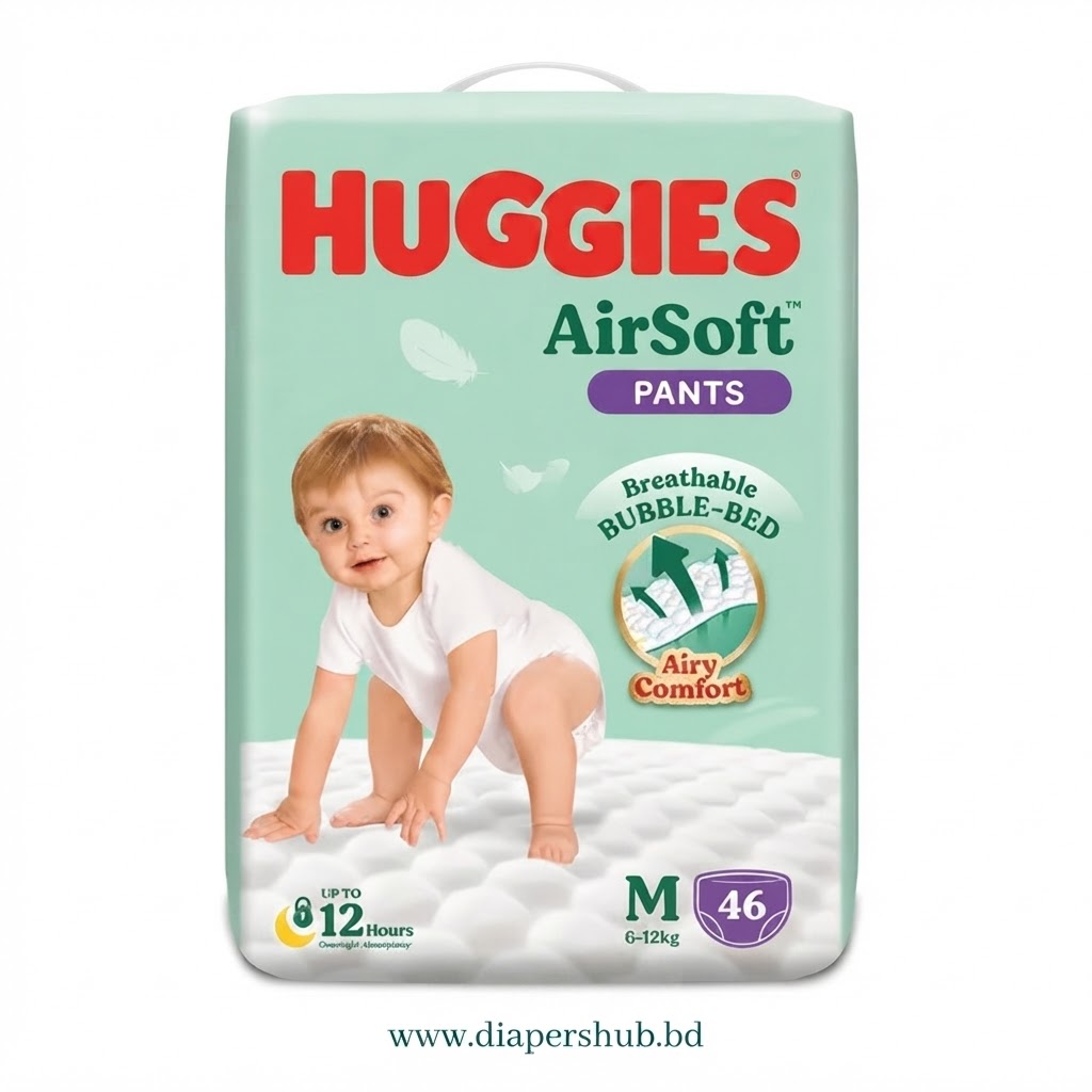Huggies Airsoft Pants Diaper M 6-12 Kg 46 Pcs