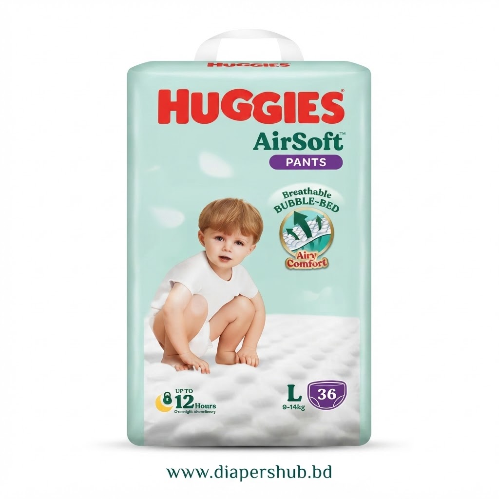Huggies Airsoft Pants Diaper L 9-14 Kg 36 Pcs