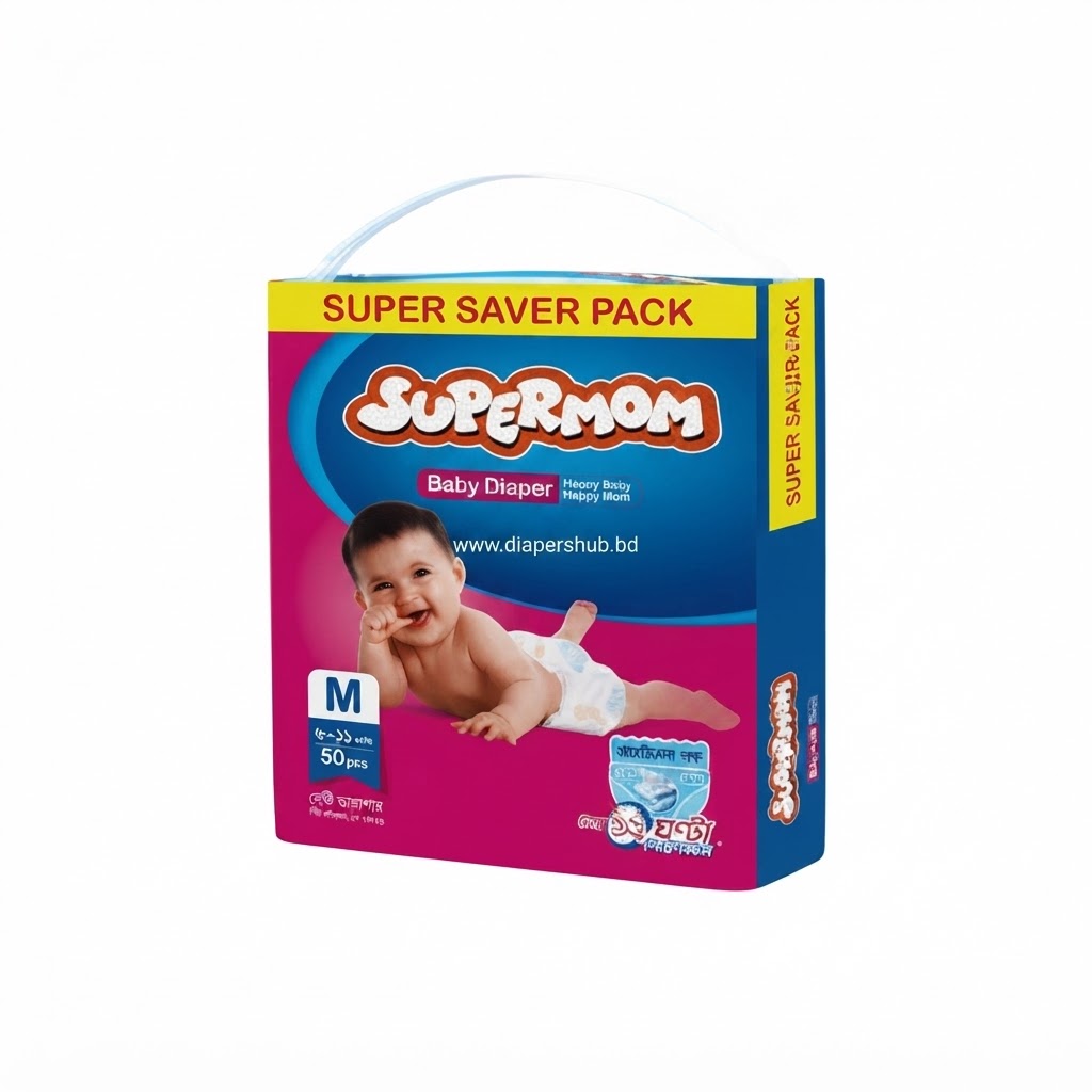 Supermom Baby Diaper Belt System M Size 6-11 Kg 50 Pcs