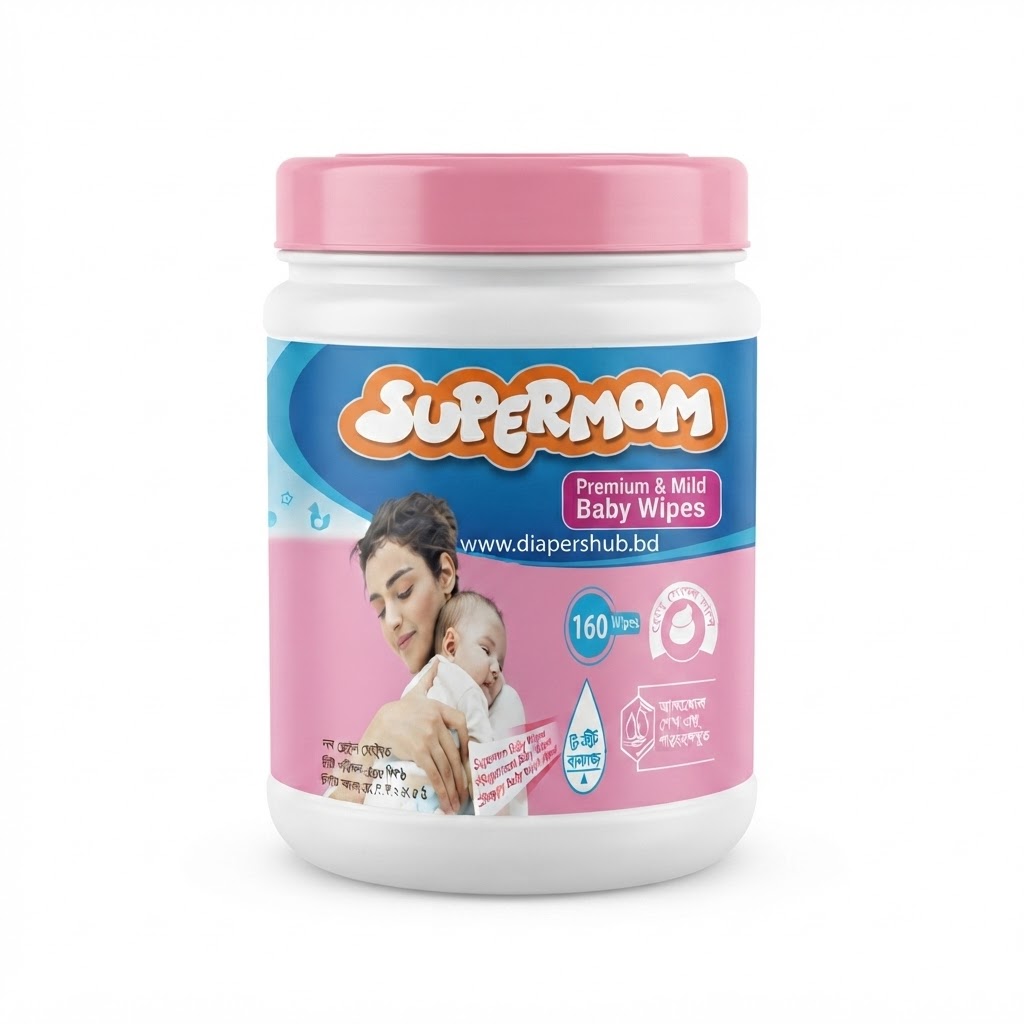 Supermom Baby Wipes Canister 160 Pcs Jar