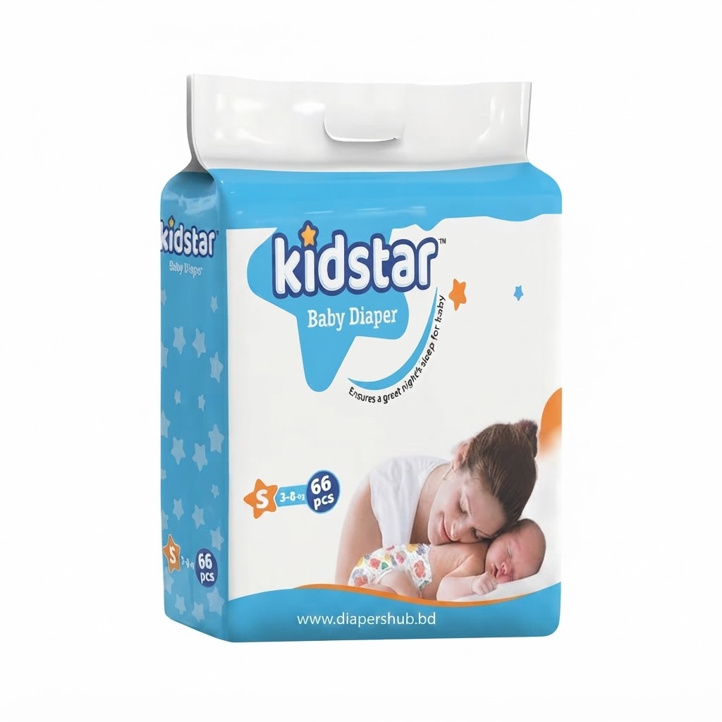 Kidstar Baby Diaper Belt System S 4-8 Kg 66 Pcs