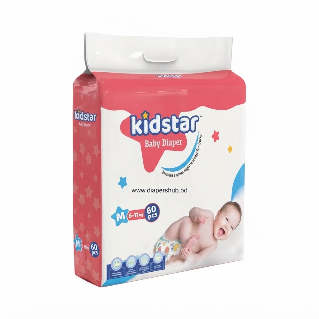 Kidstar Baby Diaper Belt System M 6-11 Kg 60 Pcs