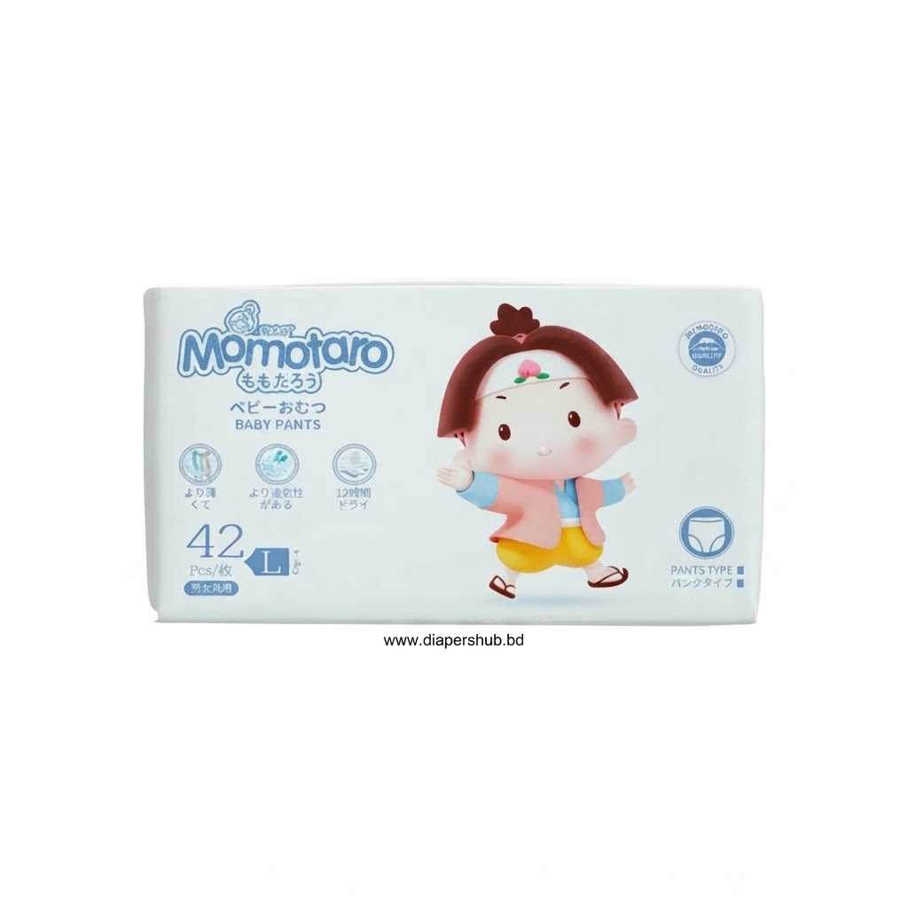 Momotaro Baby Diaper Pants System L 9-14 Kg 42 Pcs