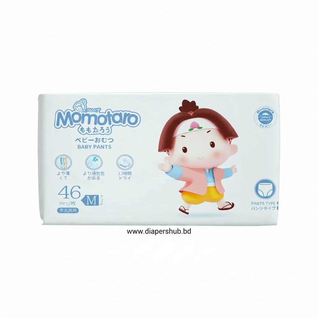 Momotaro Baby Diaper Pants System M 6-11 Kg 46 Pcs Japan