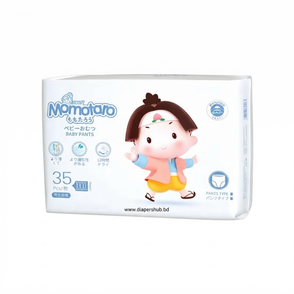 Momotaro Baby Diaper Pants System 3XL Over 17 Kg 35 Pcs