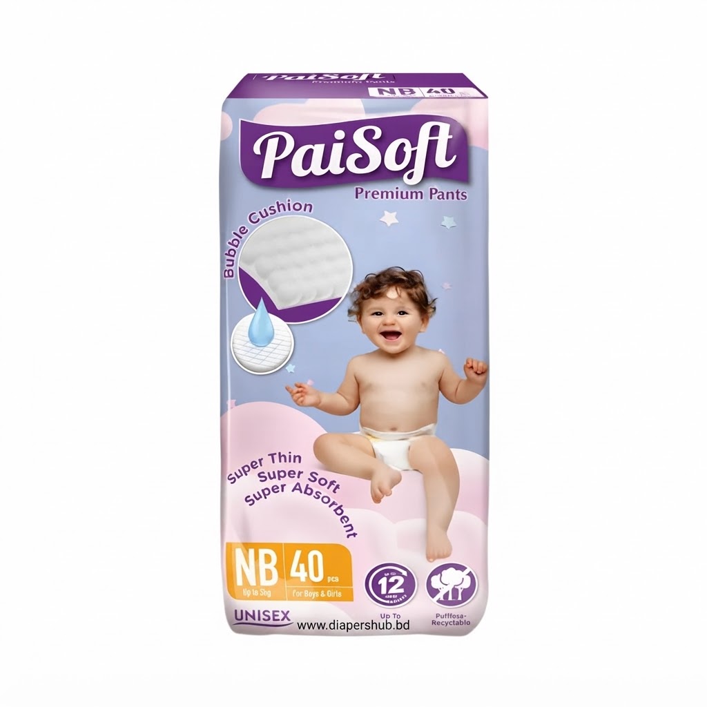 Paisoft Premium Baby Diaper Pants System Newborn 0-5 Kg 40 Pcs Malaysia