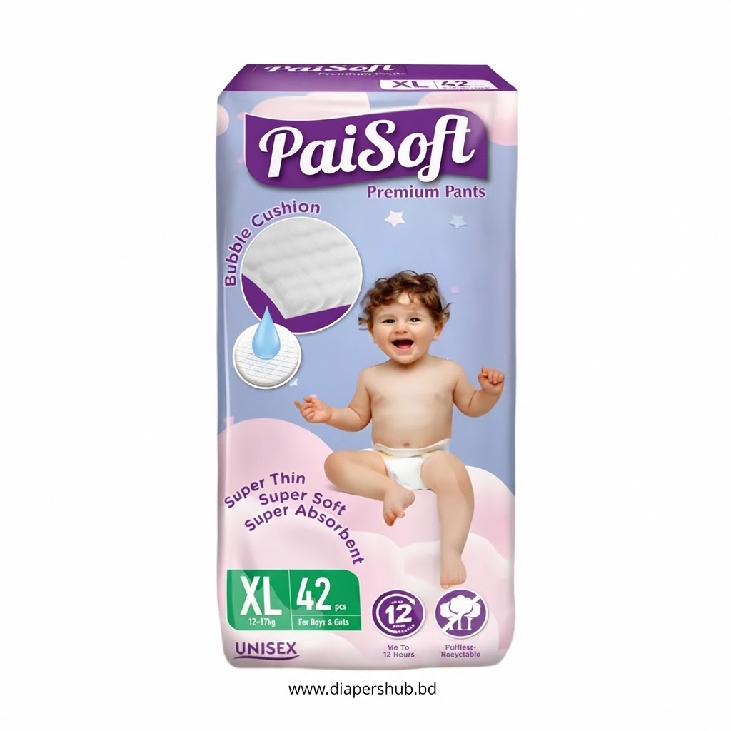 Paisoft Premium Baby Diaper Pants System XL 12-17 Kg 42 Pcs Malaysia