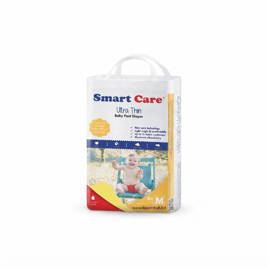Smartcare Ultra Thin Baby Diaper Pants System M 6-11 Kg 54 Pcs