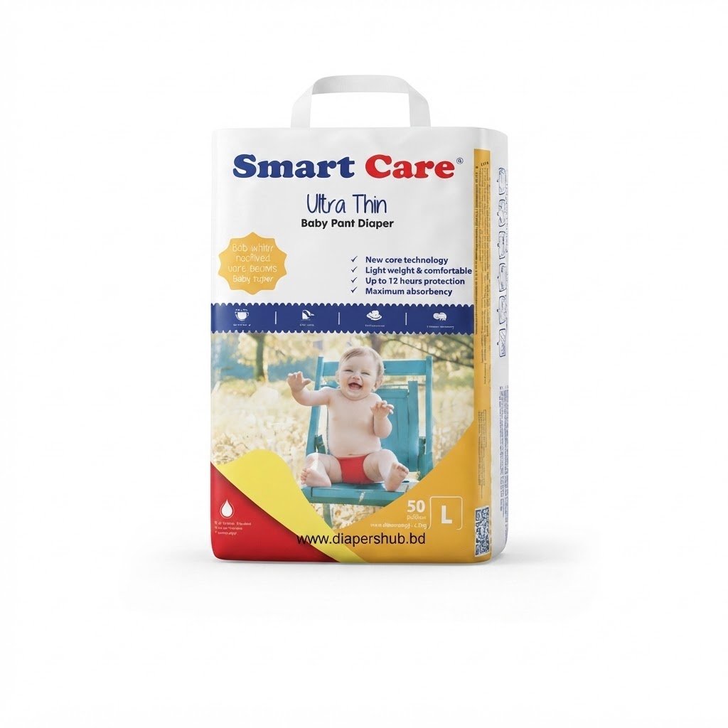 Smartcare Ultra Thin Baby Diaper Pants System L 9-14 Kg 50 Pcs