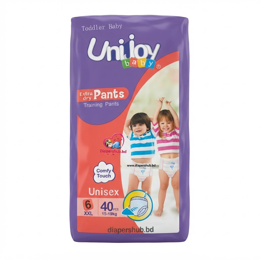 Unijoy Extra Dry Baby Pants Diaper Size 6 XXL 15-19 Kg 40 Pcs China