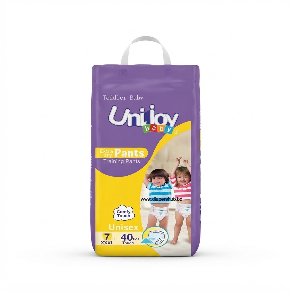 Unijoy Extra Dry Baby Pants Diaper Size 7 3XL 17 Kg+ 40 Pcs China