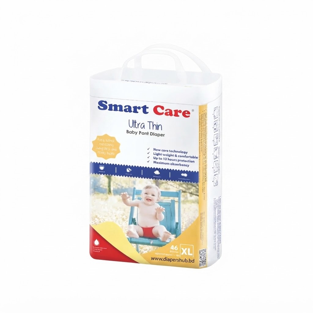 Smartcare Ultra Thin Baby Diaper Pants System XL 12-17 Kg 46 Pcs