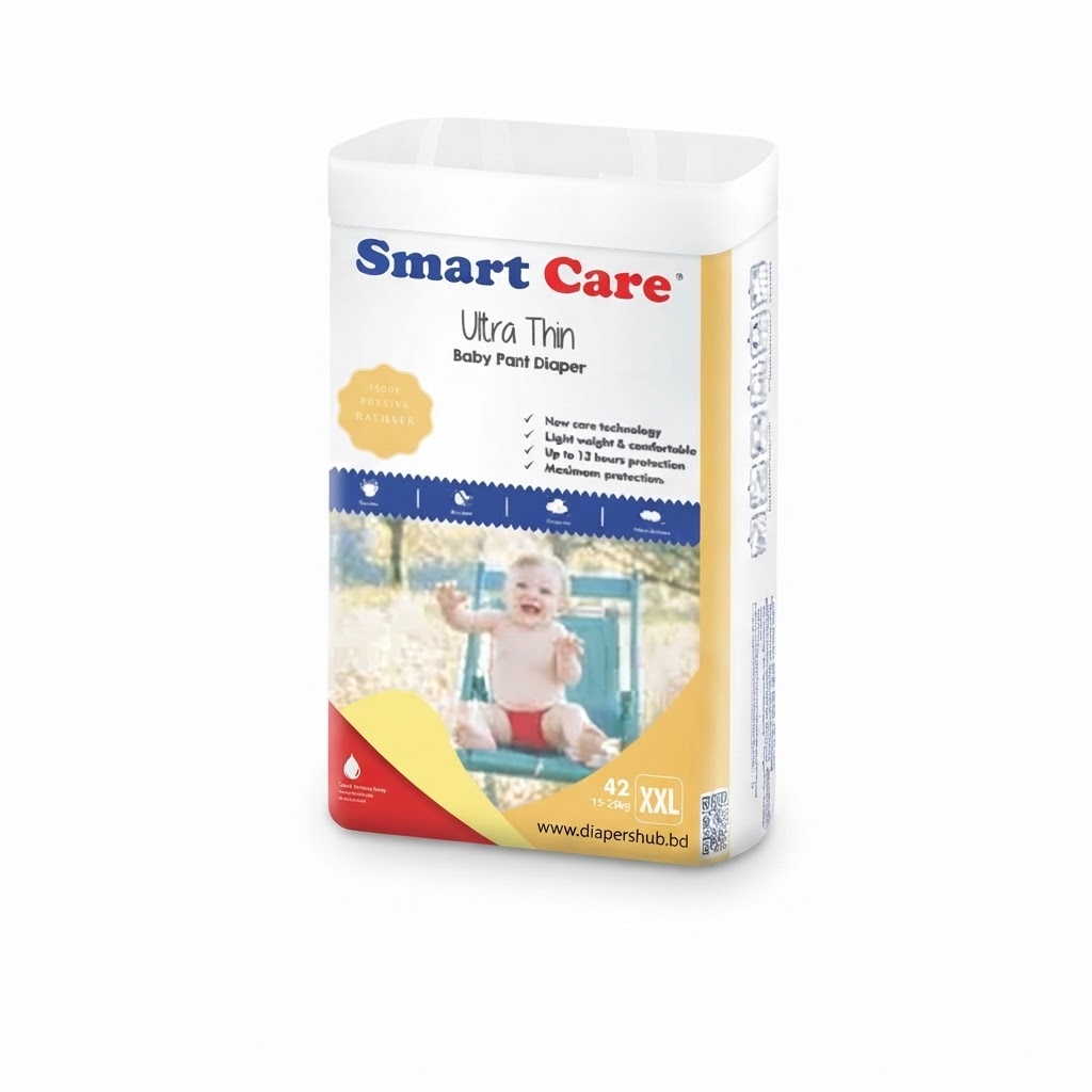Smartcare Ultra Thin Baby Diaper Pants System XXL 15-25 Kg 42 Pcs