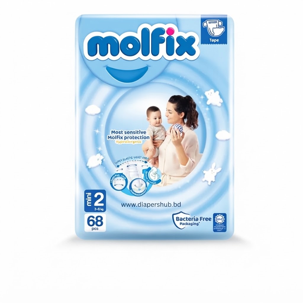 Molfix Baby Diaper Belt System 2 Mini 3-6 Kg 68 Pcs Turkey