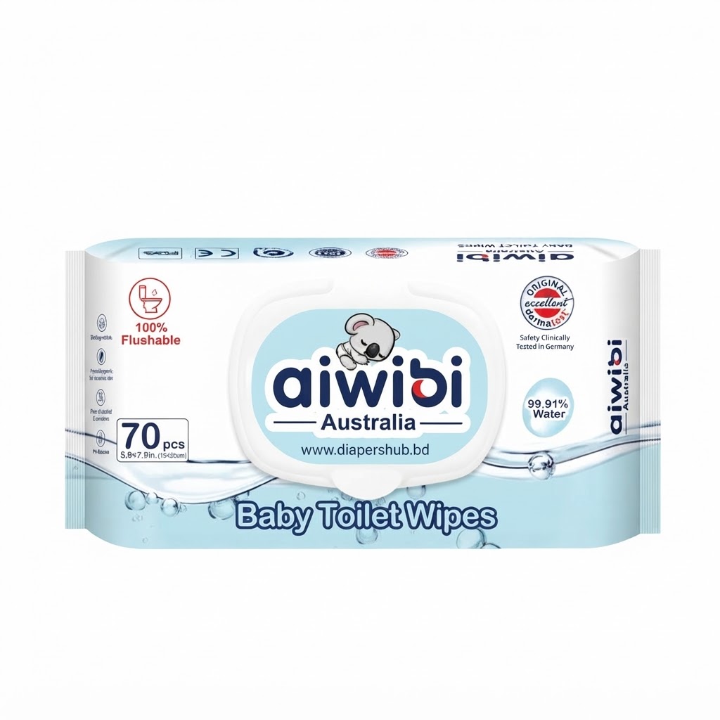 Aiwibi Australia Baby Toilet Wipes 70 Pcs