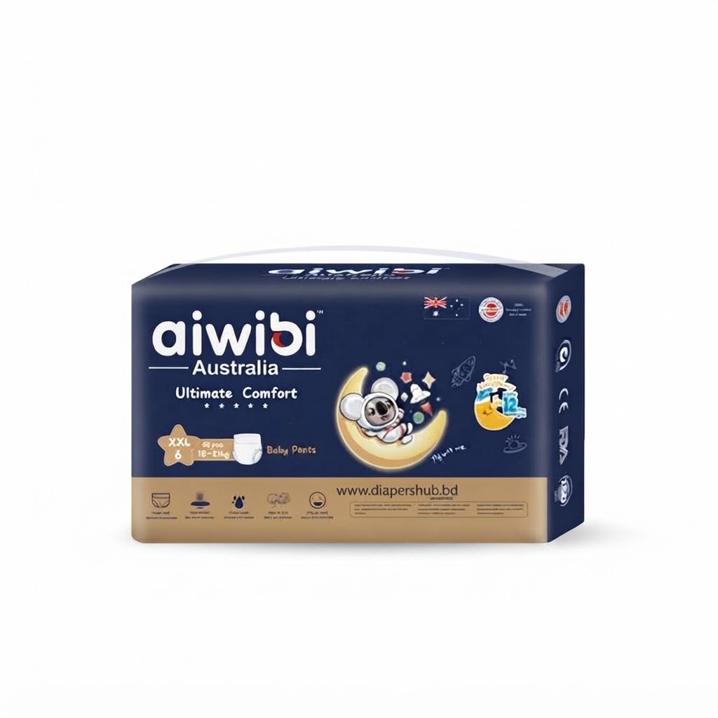 Aiwibi Australia Ultimate Comfort Baby Diaper Pants System XXL ( 15-21 Kg ) 36 Pcs