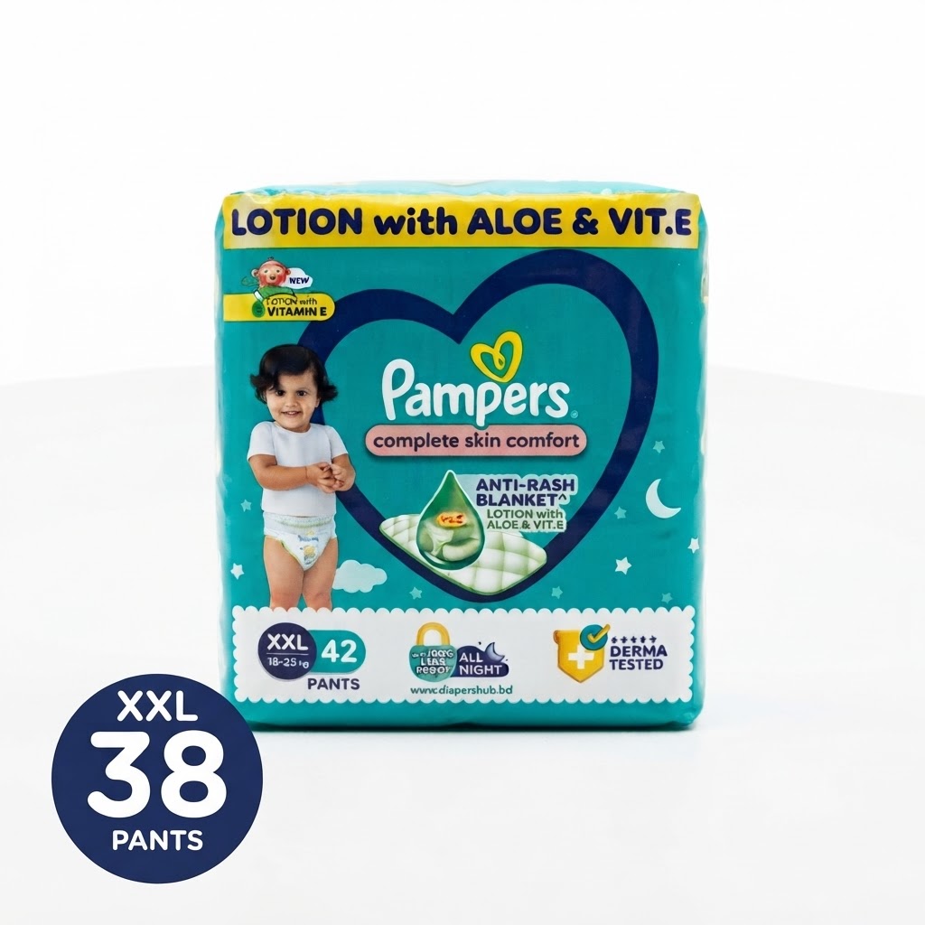 Pampers Baby Diaper Pants System XXL ( 15-25 Kg ) 38 Pcs ( India )