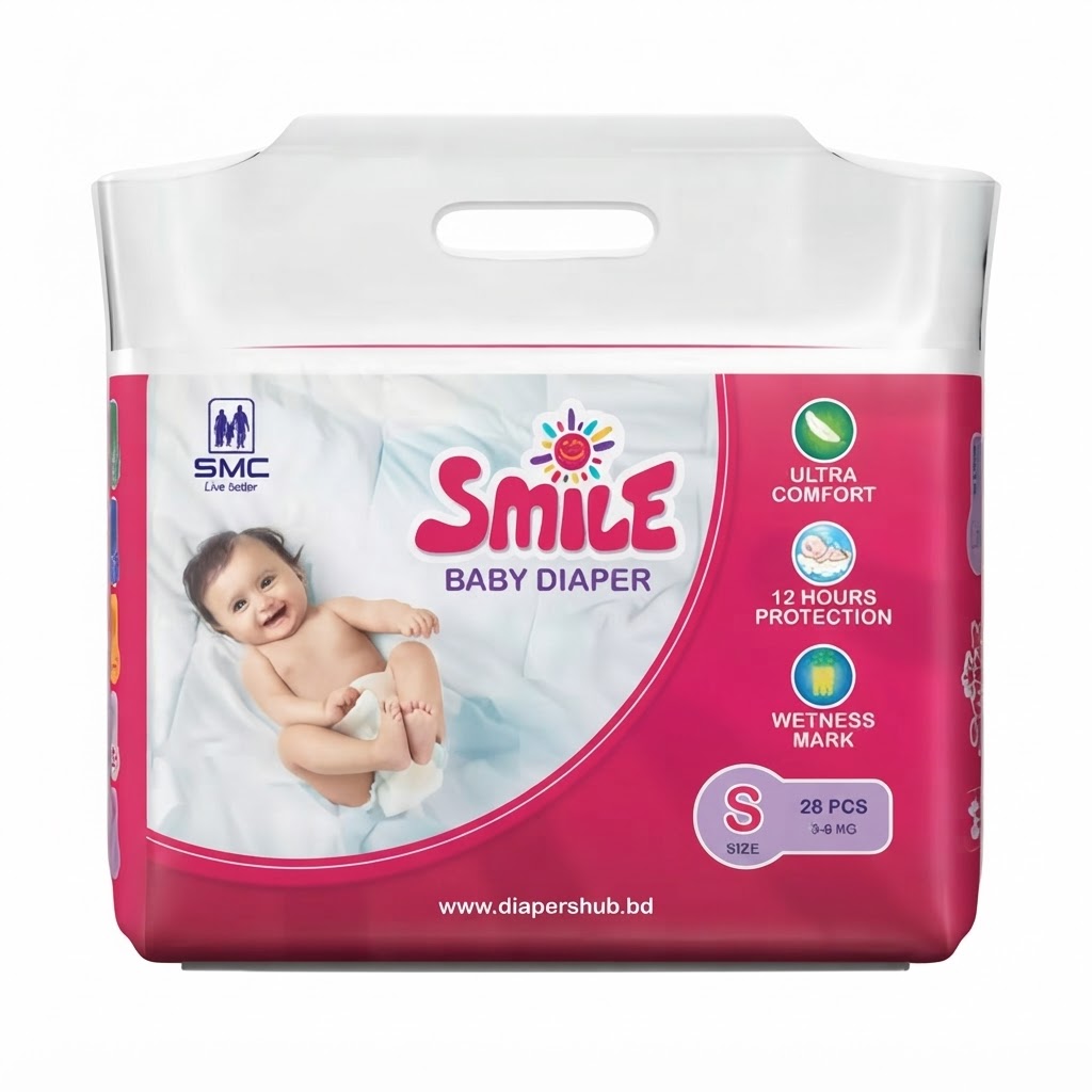 SMC Smile Baby Diaper Belt S Size 3–6Kg 28 Pcs